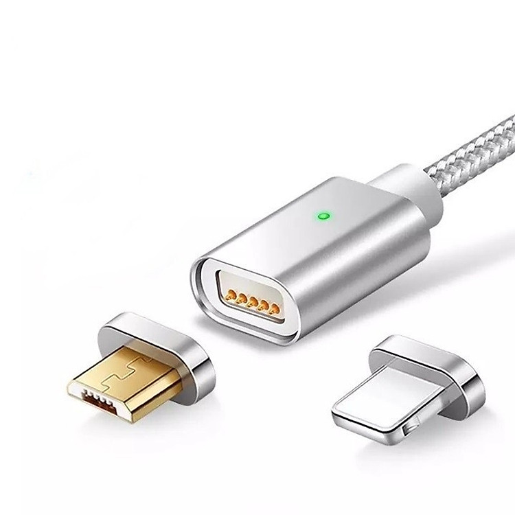 Cáp Sạc Hít Nam Châm 2.4A Elough E04 2in1 Lightning Và MicroUSB - Hàng chính hãng