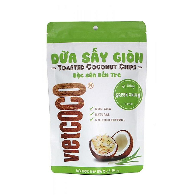Dừa sấy giòn VIETCOCO - vị hành