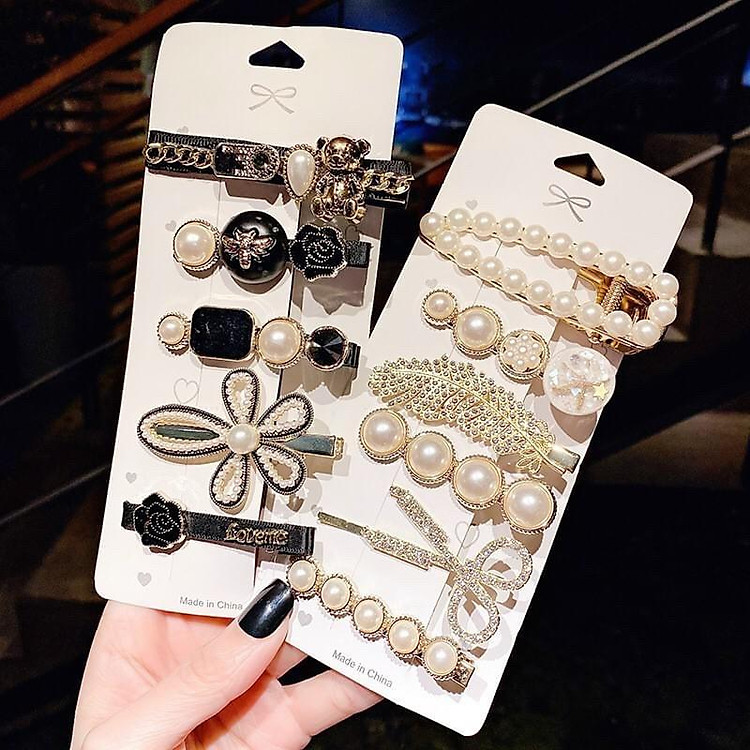 kẹp tóc đính đá tiểu thư siêu sang chảnh giá rẻ nhất- mẫu mã đa dạng dễ phối màu tóc