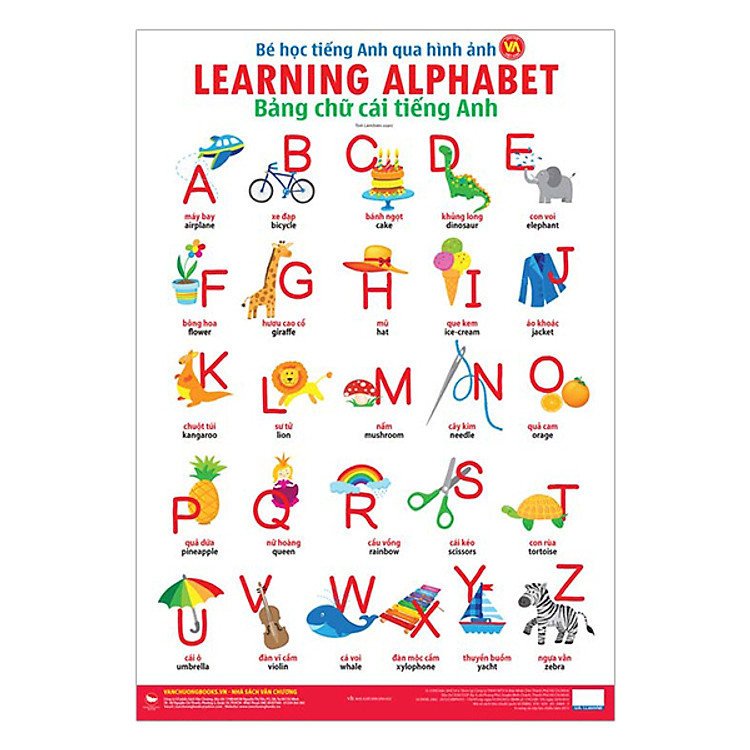 Sách Bé Học Tiếng Anh Qua Hình Ảnh - Bảng Chữ Cái Tiếng Anh (Tái Bản)