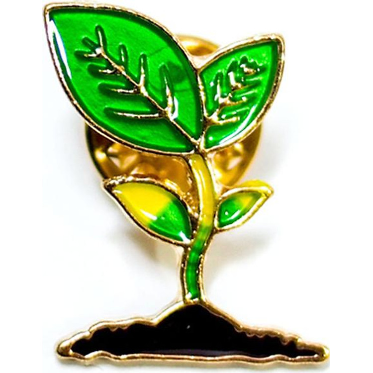 Mầm cây xanh 2 lá - Pin sticker ghim cài áo