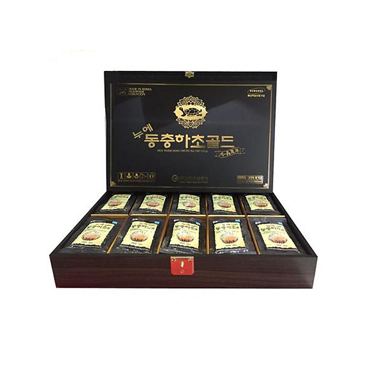 Đông Trùng Hạ Thảo Hộp Gỗ Đen 60 Gói x 30ml