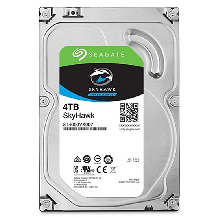 Ổ Cứng HDD 4TB Seagate Skyhawk Surveillance 3.5" 64MB - Hàng Nhập Khẩu