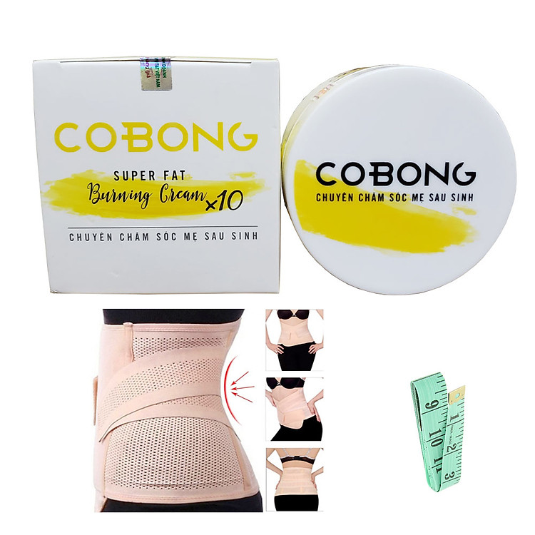 Kem tan mỡ cô bông x10 tặng thước dây và đai nịt bụng định hình