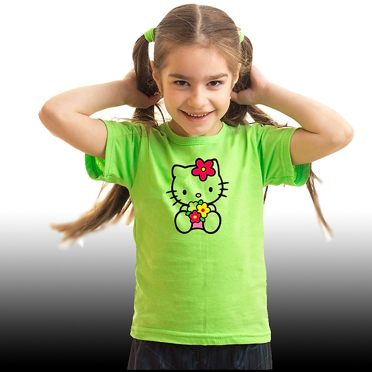 Áo Thun Bé Gái in Họa Tiết Xinh Xắn Chất Thun đẹp