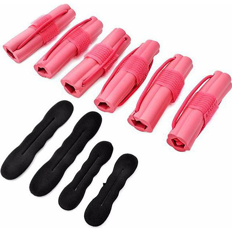 Combo 6 dụng cụ uốn tóc Night Set Curler và 4 cuốn tròn tóc