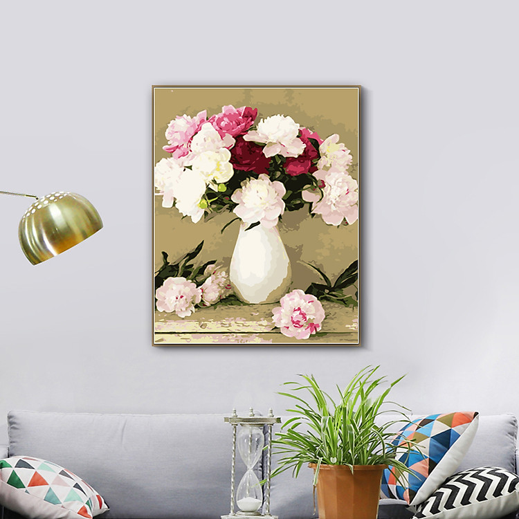 Tranh sơn dầu số hóa hoa cát tường 27