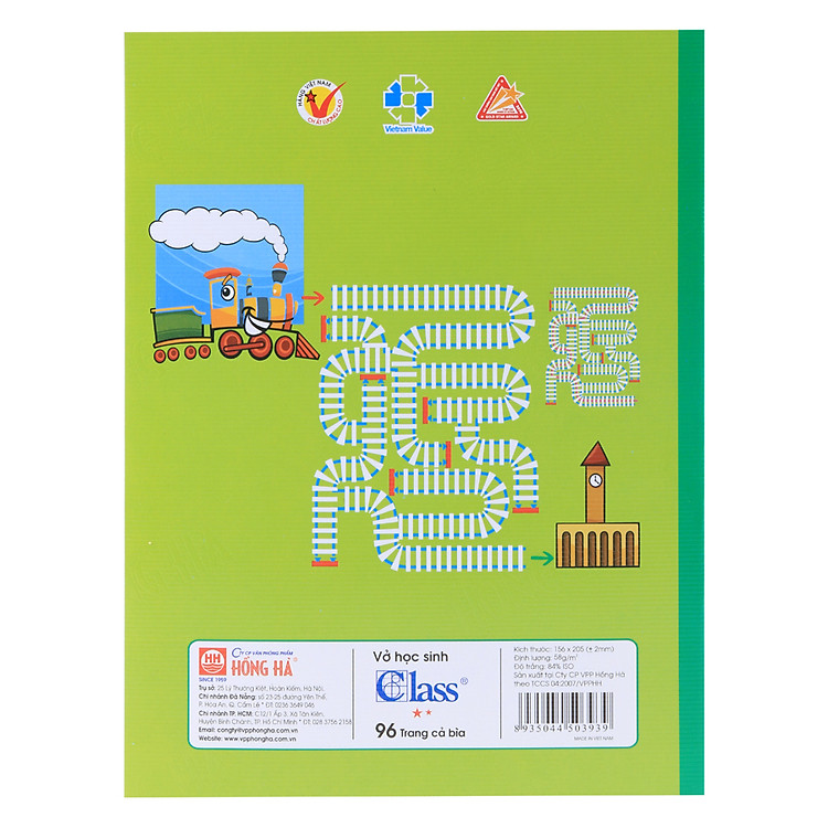 Bộ Quyển Tập Học Sinh 4 Ô Ly Class Hồng Hà (10 quyển, 96 trang/cuốn) - Ảnh 3