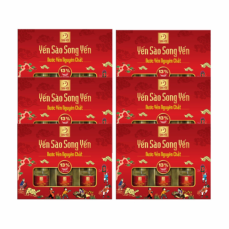 Combo 6 Lốc Nước Yến Nguyên Chất Song Yến