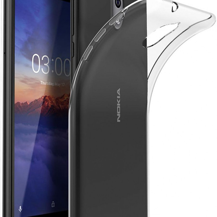 Bộ 2 ốp lưng silicon trong suốt cho Nokia 3.1