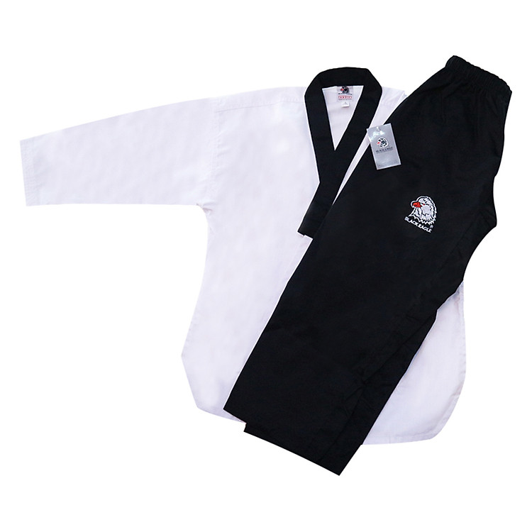 Võ Phục Taekwondo Quyền Cổ Đen Black Eagle Tân Việt DPVTTAEQCDBE180 (Size 180)