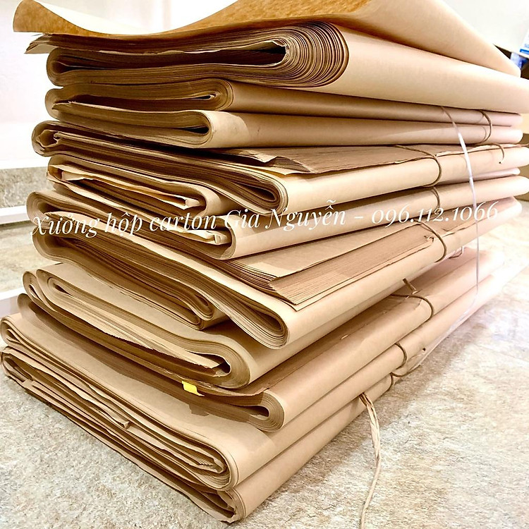 set cuộn 100 tờ giấy kraft Nhật size 72x102 dùng gói hoa, quà tặng, thiết kế đồ trang trí, DIY