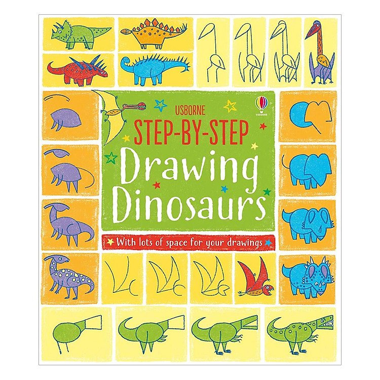 Tương Tác Tiếng Anh – Usborne Step-by-step Drawing Dinosaurs