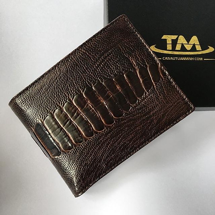 Bóp Ví Nam Da Đà Điểu, Ví Ngang Da Đà Điểu Đẹp Cao Cấp