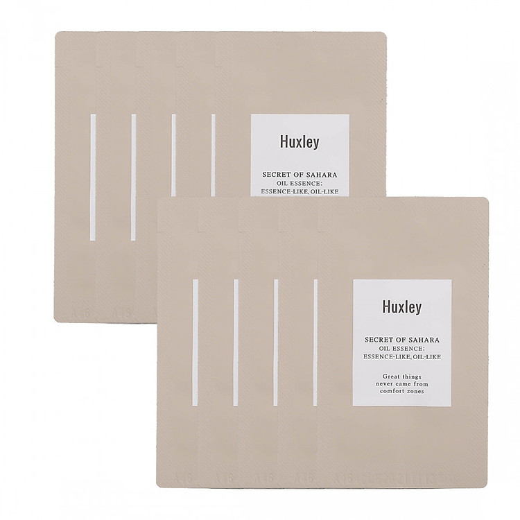 Combo 10 Gói Sample Tinh chất dưỡng phục hồi da chống lão hóa Huxley Oil Essence; Essence-Like, Oil Like 1ml x10
