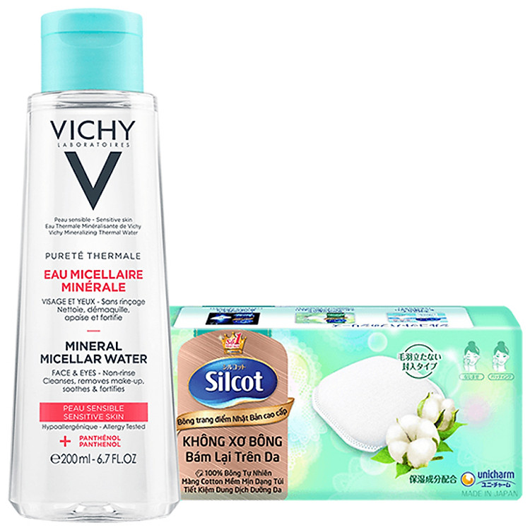 Bộ nước tẩy trang dành cho da nhạy cảm VICHY Mineral Micellar Water Sensitive 200ml
