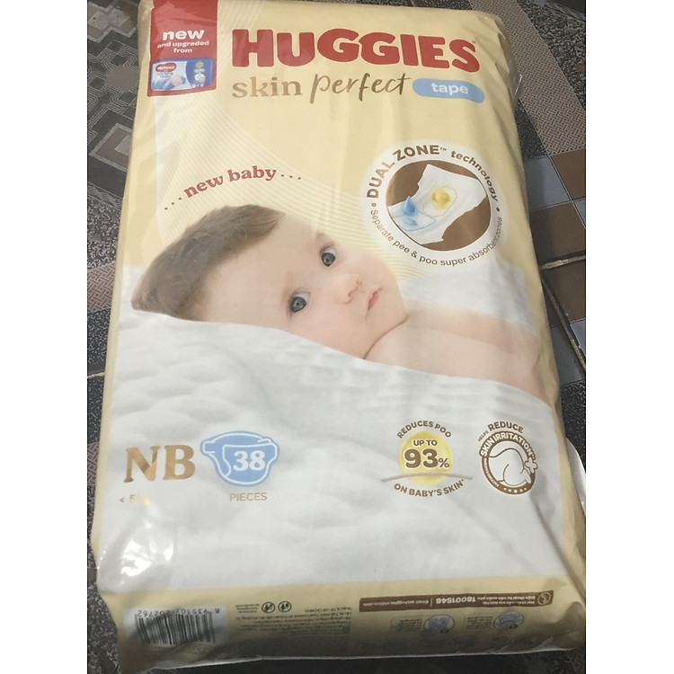 Tã dán sơ sinh Huggies NB38 cho bé Chính hãng Ưu đãi - Hình ảnh 3