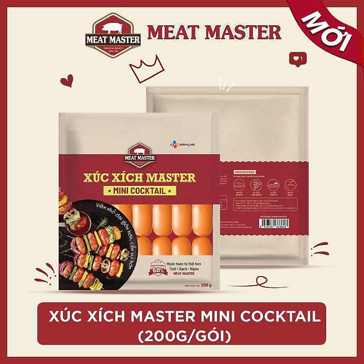 Xúc xích Master Mini Cocktail 200g/túi