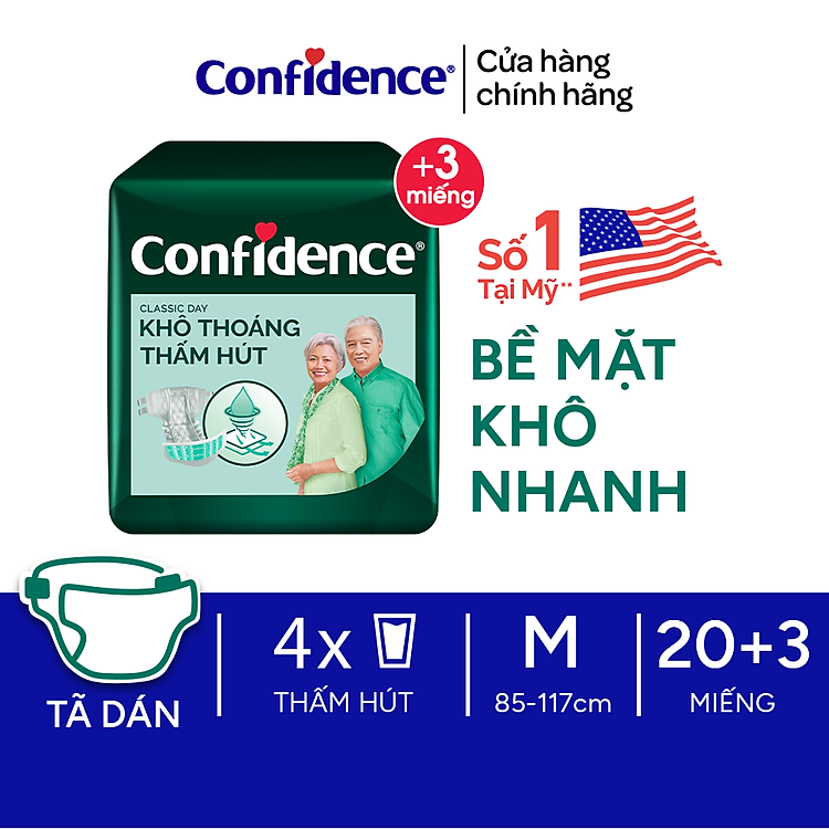 Mua tại Tiki: Tã dán người lớn CONFIDENCE CLASSIC DAY Chính hãng, giá tốt