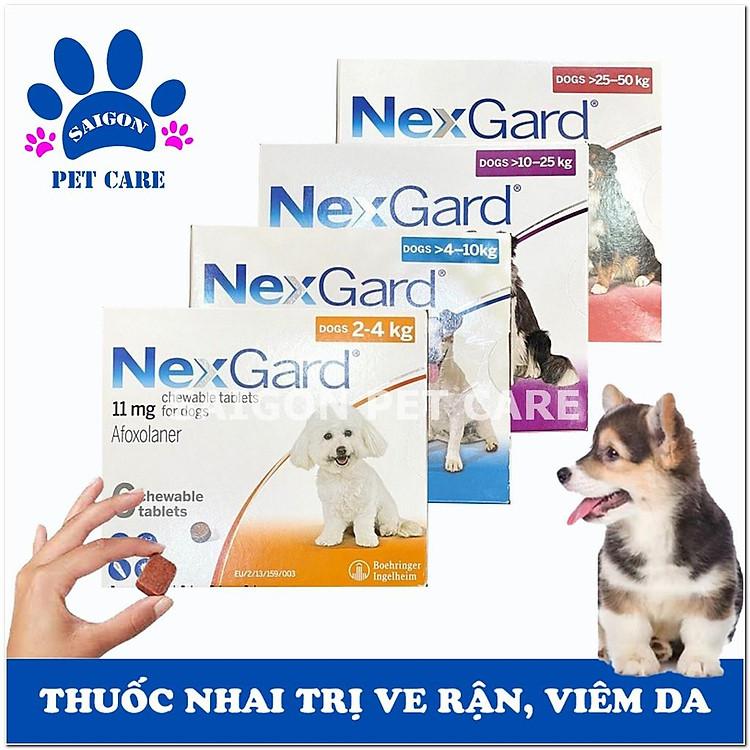 Viên nhai Nexgard trị ve rận, bọ chét cho chó (1 viên)