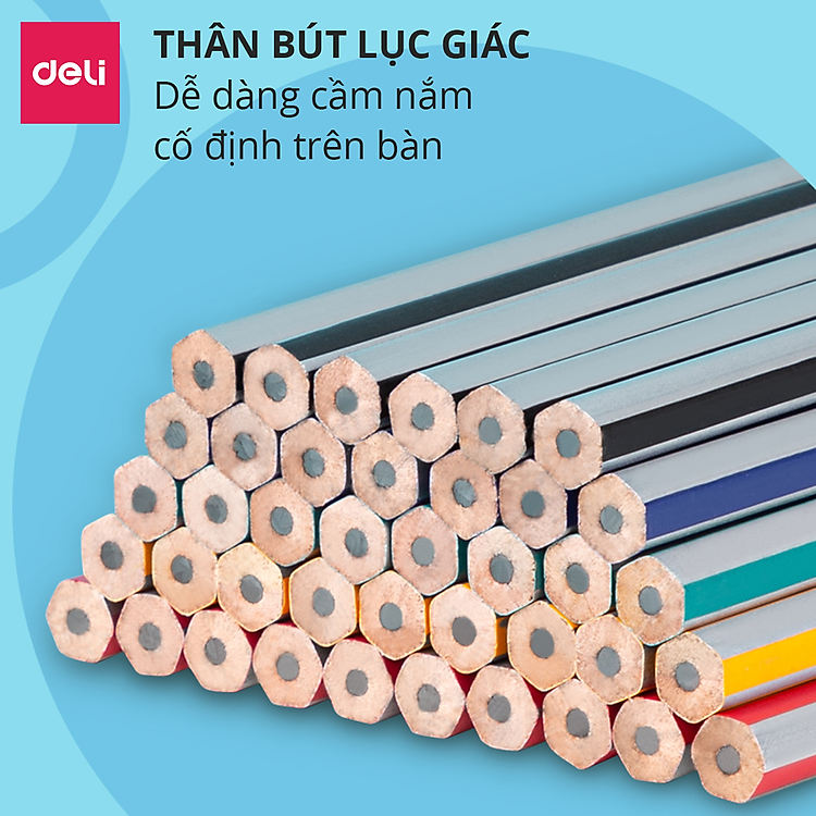 Bút Chì 2B HB Gỗ Tự Nhiên (10 chiếc/vỉ) - Ảnh 5