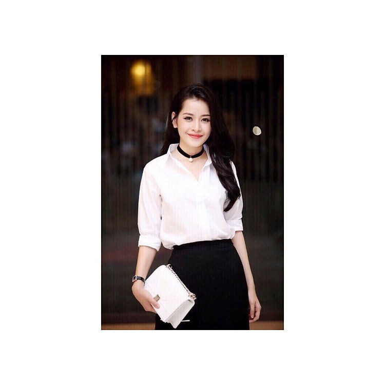 Áo Sơ Mi Nữ Trắng Công Sở Siêu Hot 100% Cotton Cao Cấp