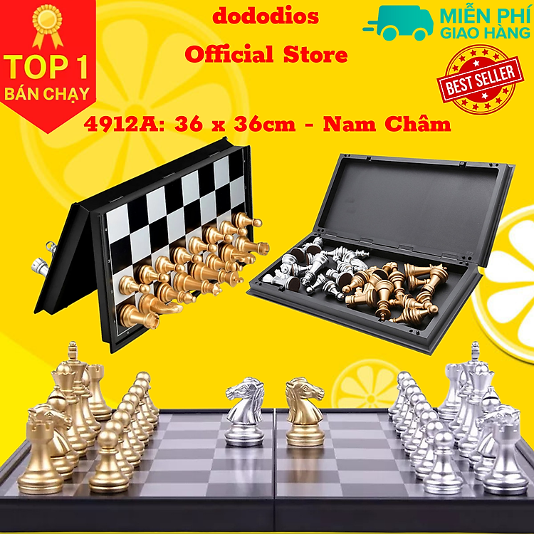 Cờ vua nam châm cao cấp 36x36cm Chính hãng Giá rẻ - Hình ảnh 5