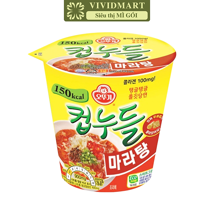 OTOKI - Miến ly Ottogi hương vị Lẩu cay tê Mala, Miến Ottogi ly ăn liền, Miến Hàn Quốc (44.7g/ly)