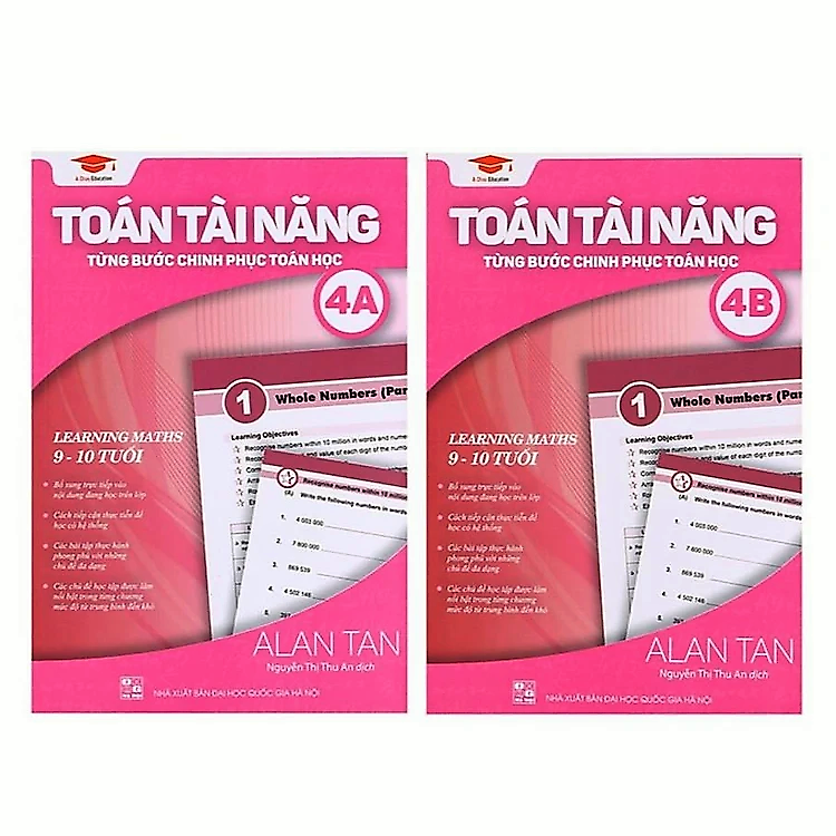 Toán Tài Năng 4 (Bộ 2 cuốn 4A, 4B, 9 – 10 tuổi)
