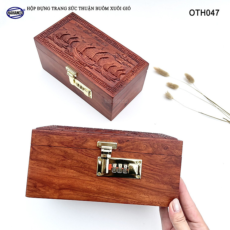 Hộp Đựng Trang Sức Bằng Gỗ Hương OTH047 - Ảnh 6