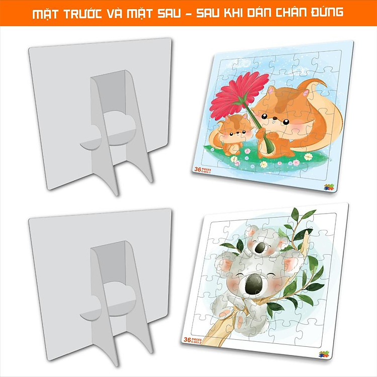Bộ 2 Tranh Xếp Hình 36 Mảnh Chính hãng Giá rẻ - Hình ảnh 4