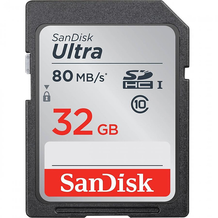 Thẻ nhớ SDHC Sandisk Class 10 Ultra 80mb (533X) - 32GB - Hãng nhập khẩu