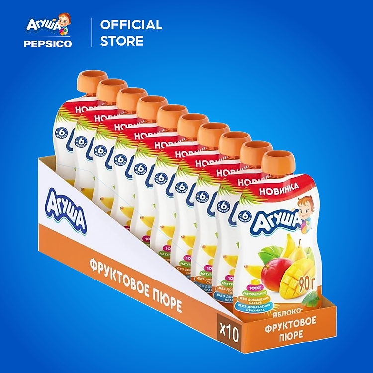 Thùng 10 Gói Trái Cây Nghiền Agusha Chính hãng Giá rẻ