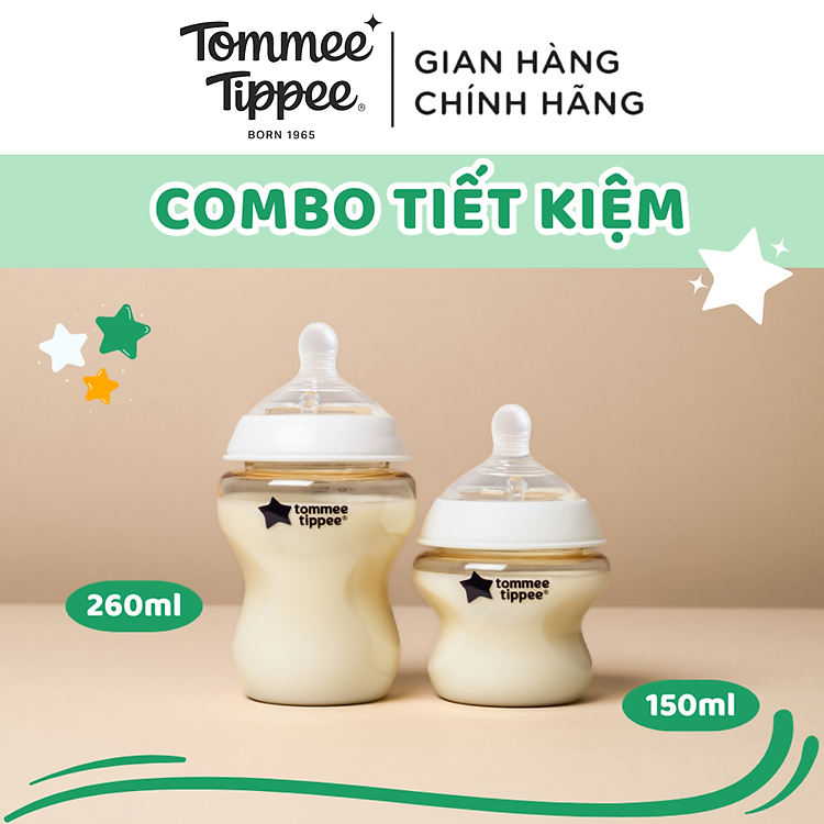 COMBO 2 Bình Sữa PPSU Tommee Tippee Chính hãng Giá rẻ - Hình ảnh 2