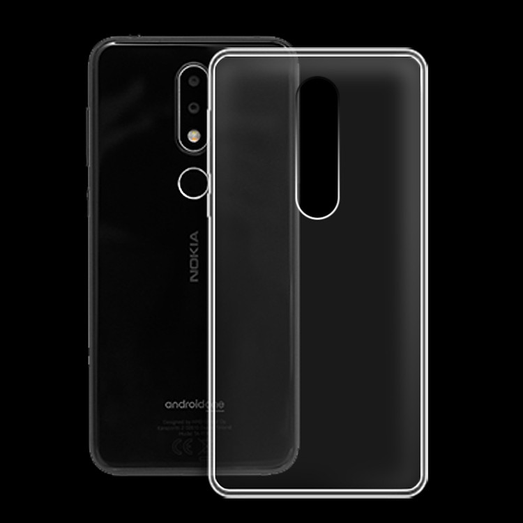 Ốp lưng cho Nokia 6.1 plus/X6 - 01171 - Ốp dẻo trong - Hàng Chính Hãng