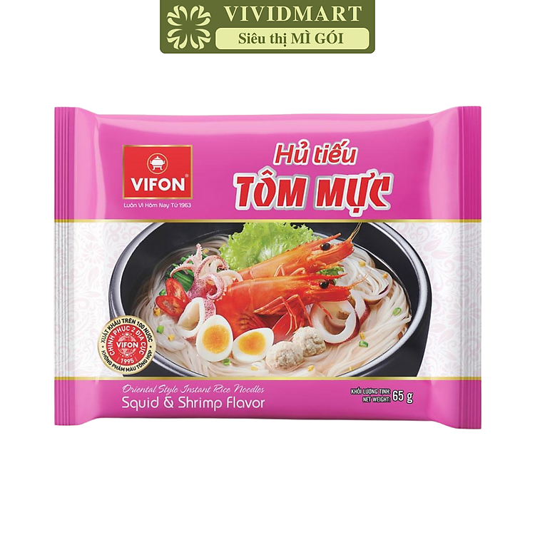VIFON - Hủ tiếu Vifon hủ tiếu Tôm mực, Hủ tíu Tôm mực Vifon, Hủ tiếu Tôm mực Vifon, Hủ tíu Vifon (65g/gói)