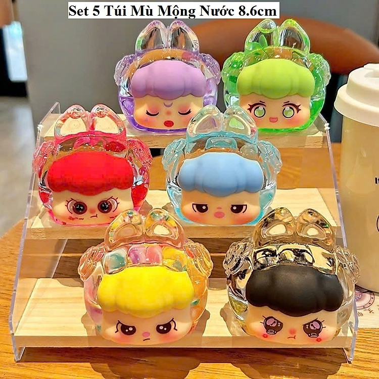 Túi mù ngẫu nhiên Mộng Nước đồ chơi mô hình phát sáng trang trí bàn làm việc - Toy Set 5 Túi Mù Mộng Nước 8.6cm