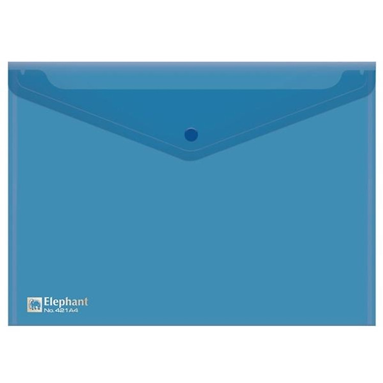 Bìa Nút Nhựa Elephant 421A4 – Màu Xanh