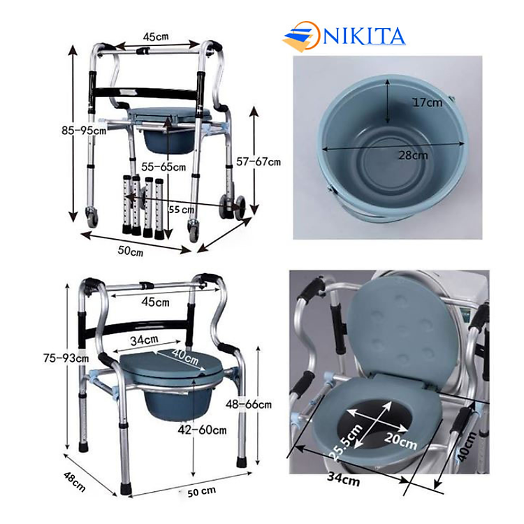 Khung tập đi cho người già Nikita Tiết kiệm - Hình ảnh 3