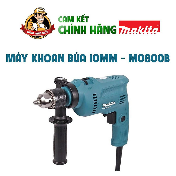 Máy khoan cầm tay mini,Máy khoan Makita chính hãng m0800b 10mm.