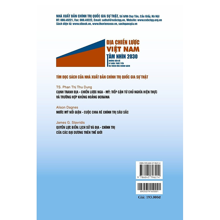 Địa Chiến Lược Việt Nam Tầm Nhìn 2030 - Những Vấn Đề Lý Luận, Thực Tiễn Và Thích Ứng Chính Sách - Ảnh 2