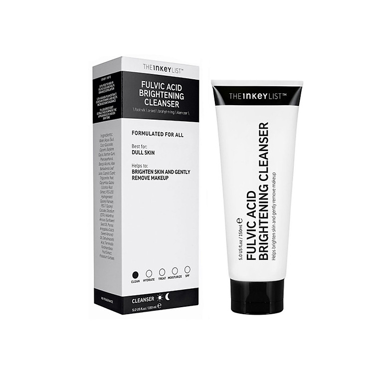 Sữa rửa mặt sáng da The Inkey List Fulvic Acid Brightening Cleanser 150ml (Bill Anh)