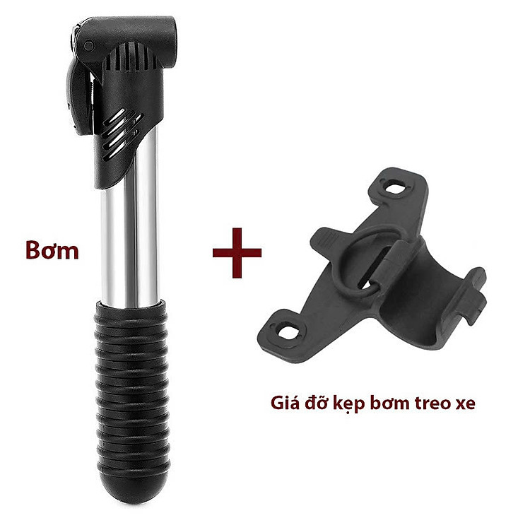 Bơm xe đạp, xe máy xách tay siêu nhẹ, áp suất 120 PSI, thân hợp kim siêu bền, hỗ trợ cả van Mỹ và van Pháp, bơm được cho tất cả các loại xe đạp bao gồm xe đua, xe địa hình, xe...