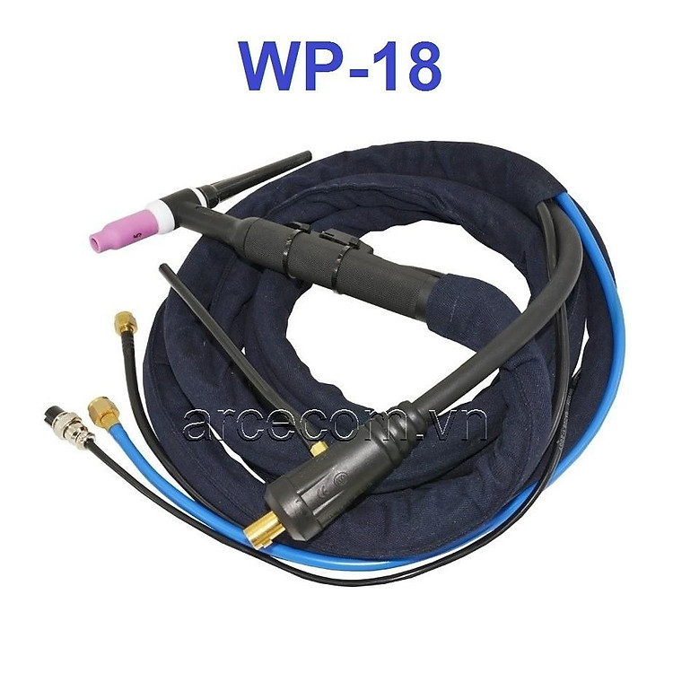 Súng hàn tig WP-18 giải nhiệt nước, giắc đực 35-50, dài 5m (Bộ dây hàn tig WP18)