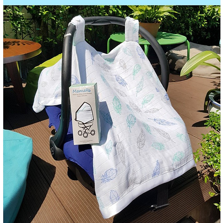 Khăn Che Nôi Sợi Tre Thiên Nhiên Cho Bé, Họa Tiết Ngẫu Nhiên