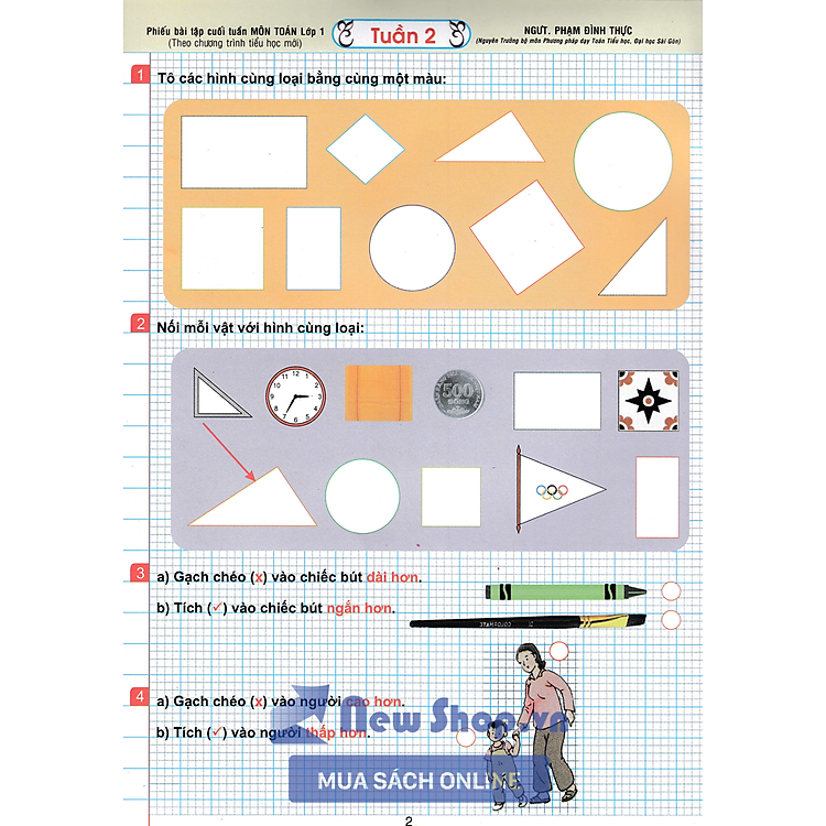 Phiếu Bài Tập Cuối Tuần Môn Toán Lớp 1 (Theo Chương Trình Tiểu Học Mới) - Ảnh 2