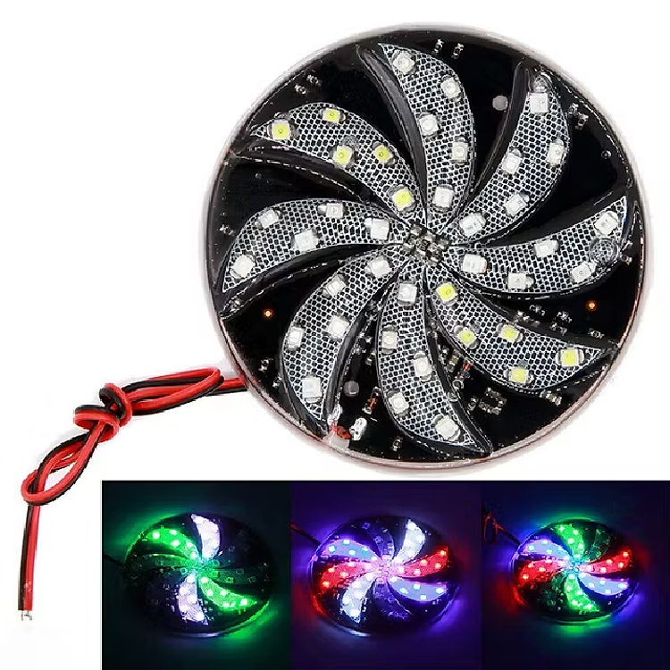 Đèn LED xoay chong chóng trang trí xe máy ôtô xe điện hiệu ứng đảo chiều