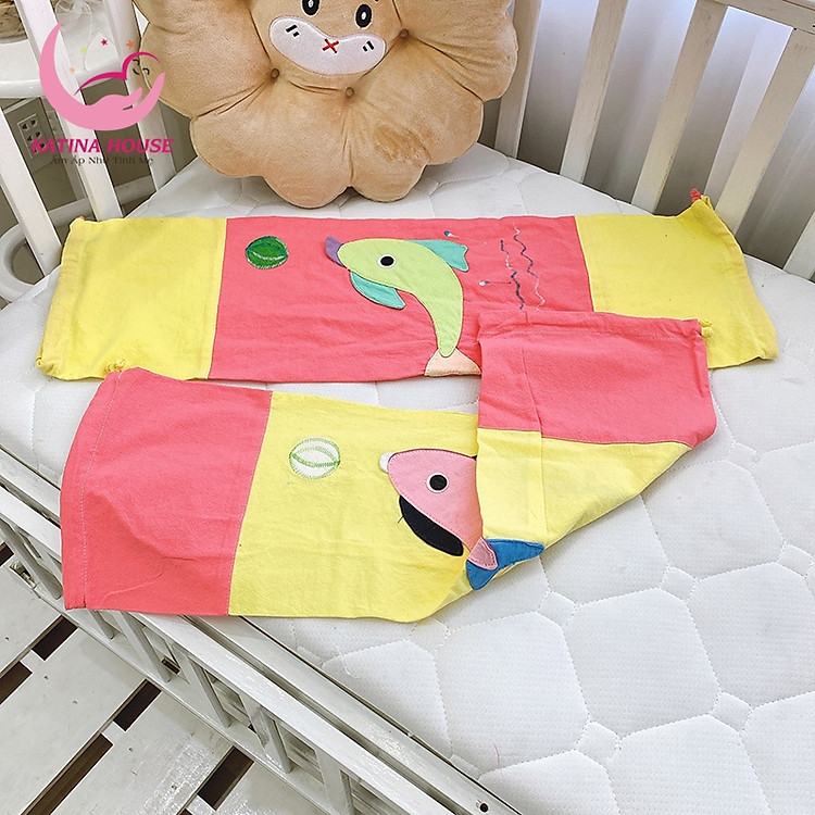 Vỏ áo gối ôm trẻ em Katina House, vải cotton cara mềm mại thoáng mát , đắp họa tiết dễ thương