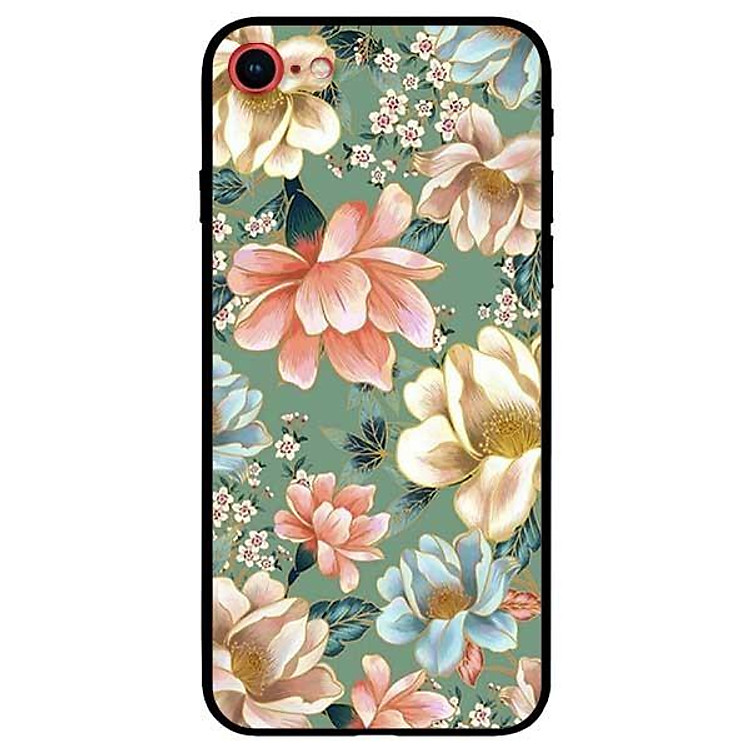 Ốp lưng dành cho iPhone 7 / iPhone 8 - iPhone Se 2020 - 7 Plus / 8 Plus mẫu Hoa Xanh Hồng Vàng