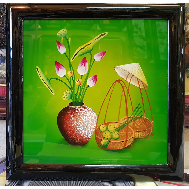 TRANH VẼ SƠN MÀI CAO CẤP - TĨNH VẬT BÌNH HOA